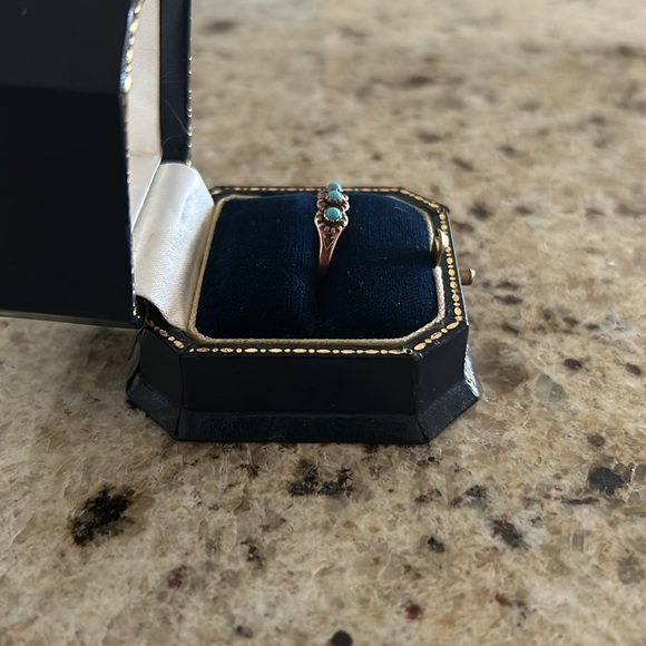 Turquoise Ring size 5 - Copper setting - Picture 2 of 5